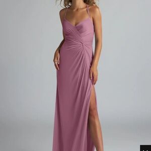 Azazie Brinda Dress in Vintage Mauve, Size A2